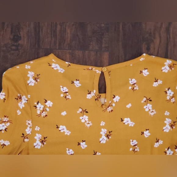 Arizona Women's NWT Size XL 18.5 Plus Long Sleeve Floral Mini Dress - Picture 6 of 10